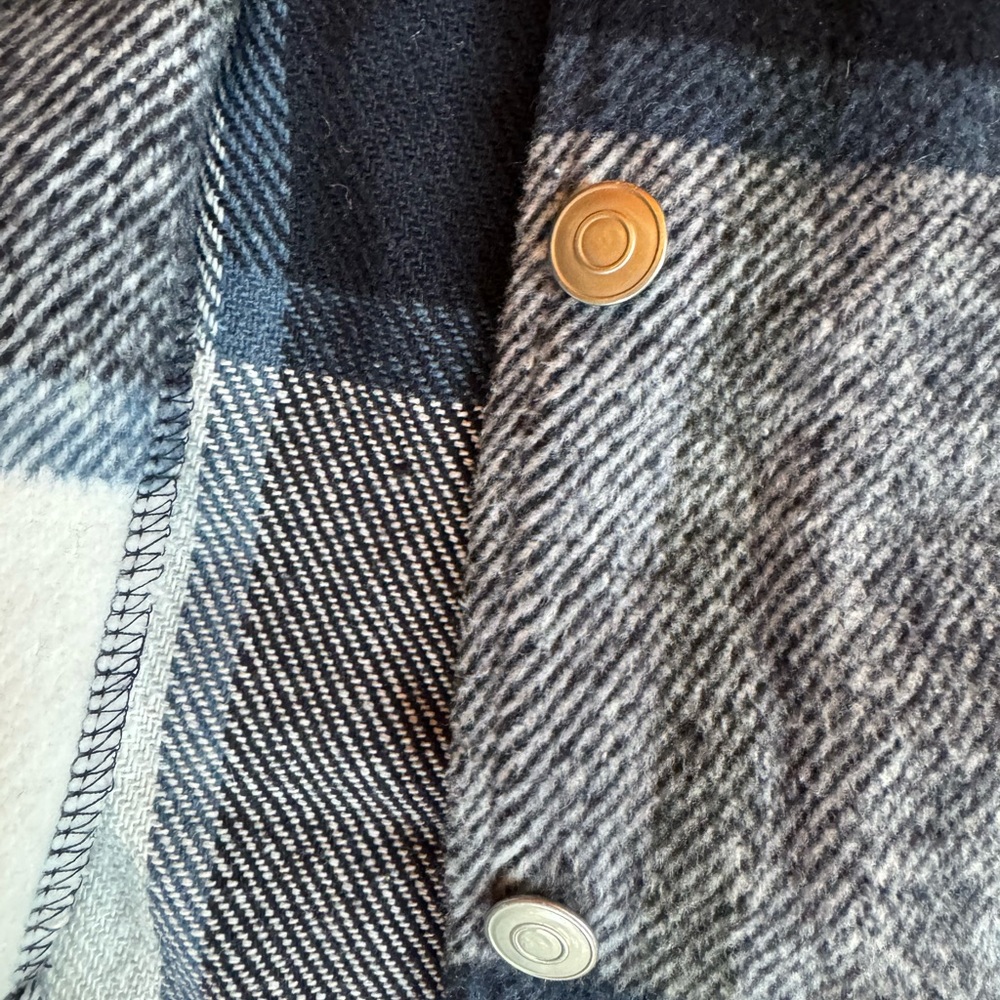 Navy plaid oversized Shacket 3XL by Davi & Dani - Picture 4 of 7